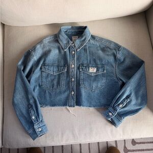 Madewell x Molly Light Blue Cropped Denim Jacket